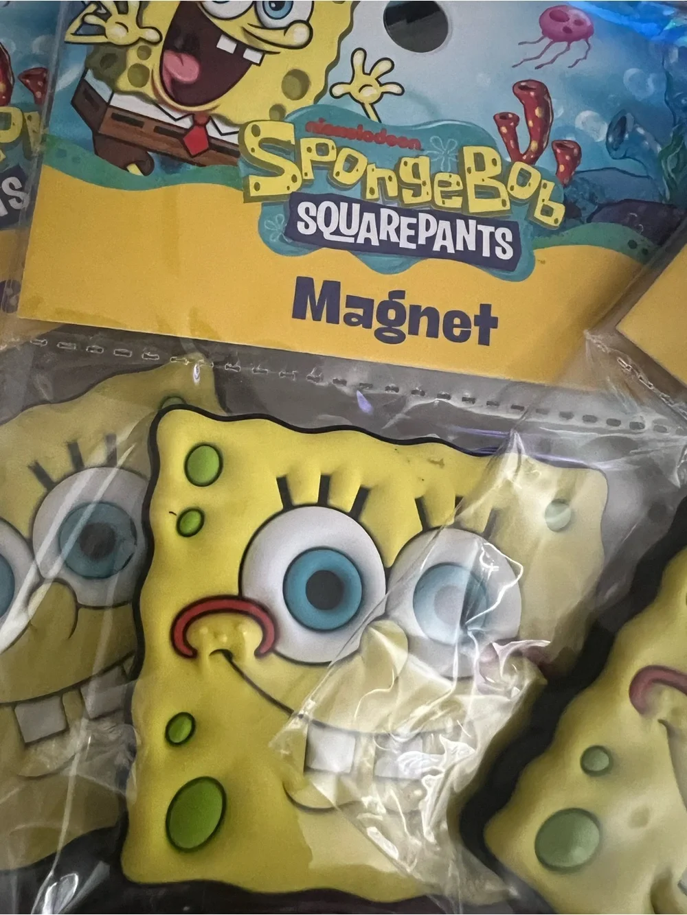 5X for $8SpongeBob Squarepants Yellow & Blue Character Magnets - Kids Accessorie